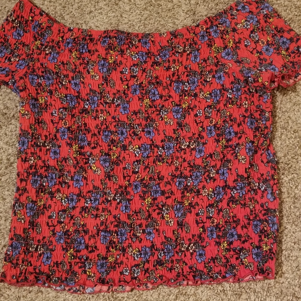 Off shoulder halter top sXL
